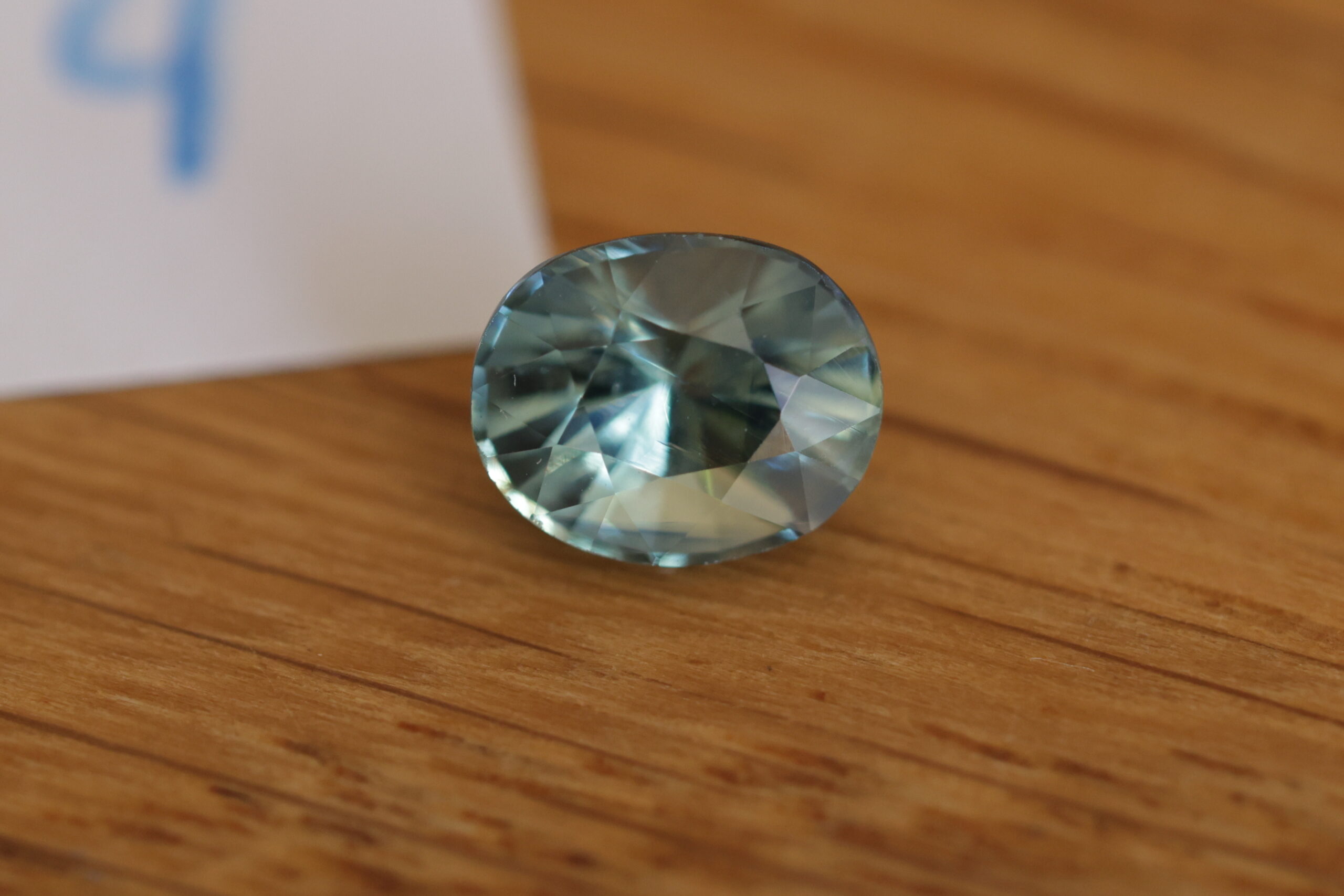 Turkusowy owalny szafir G4 - obrazek 2