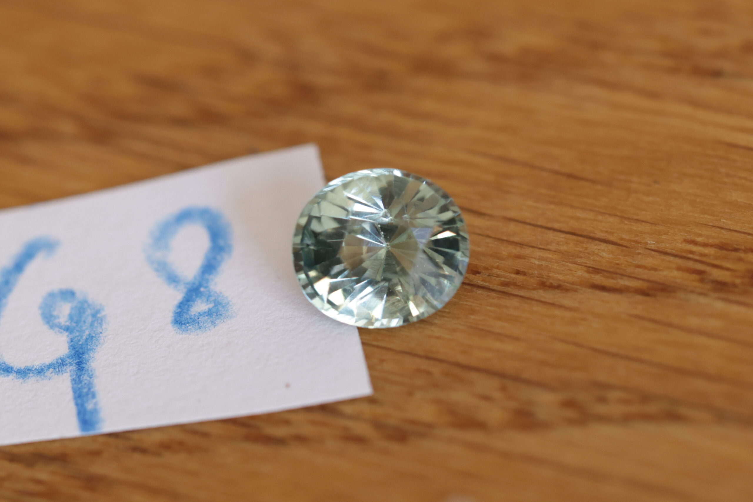 Miętowo niebieski owalny szafir G8 - obrazek 2